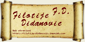 Filotije Didanović vizit kartica